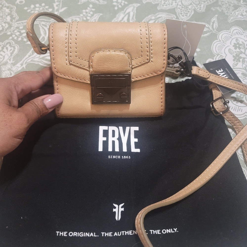 Frye Tan Leather Crossbody Bag